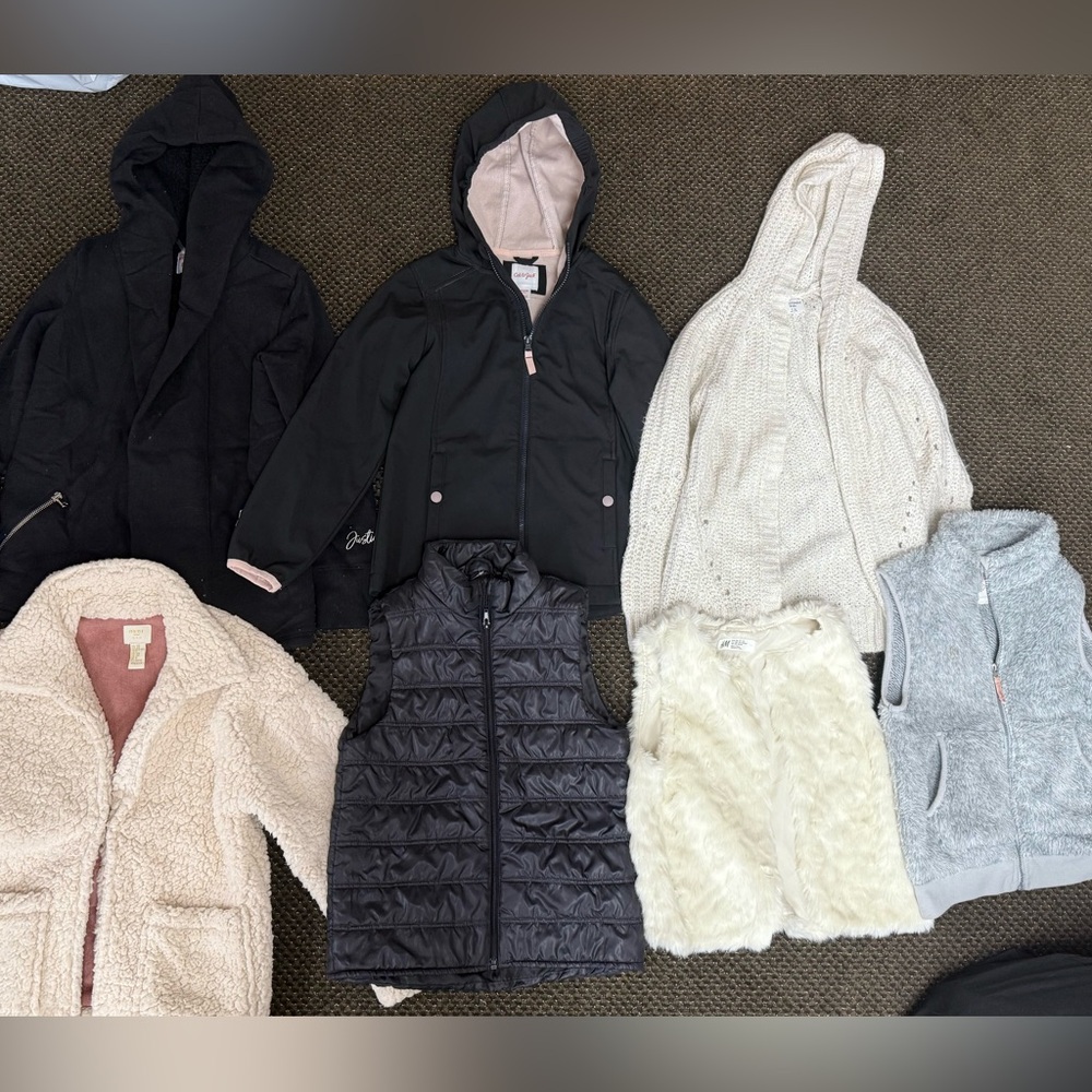 Lot of girls jackets & vests size 6-8, 7-8
